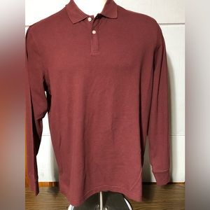 NWT GEORGE men’s 2XL (50-52) long sleeve polo shirt  30” long and 23” p/p